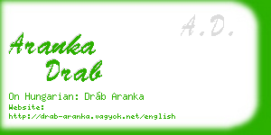 aranka drab business card